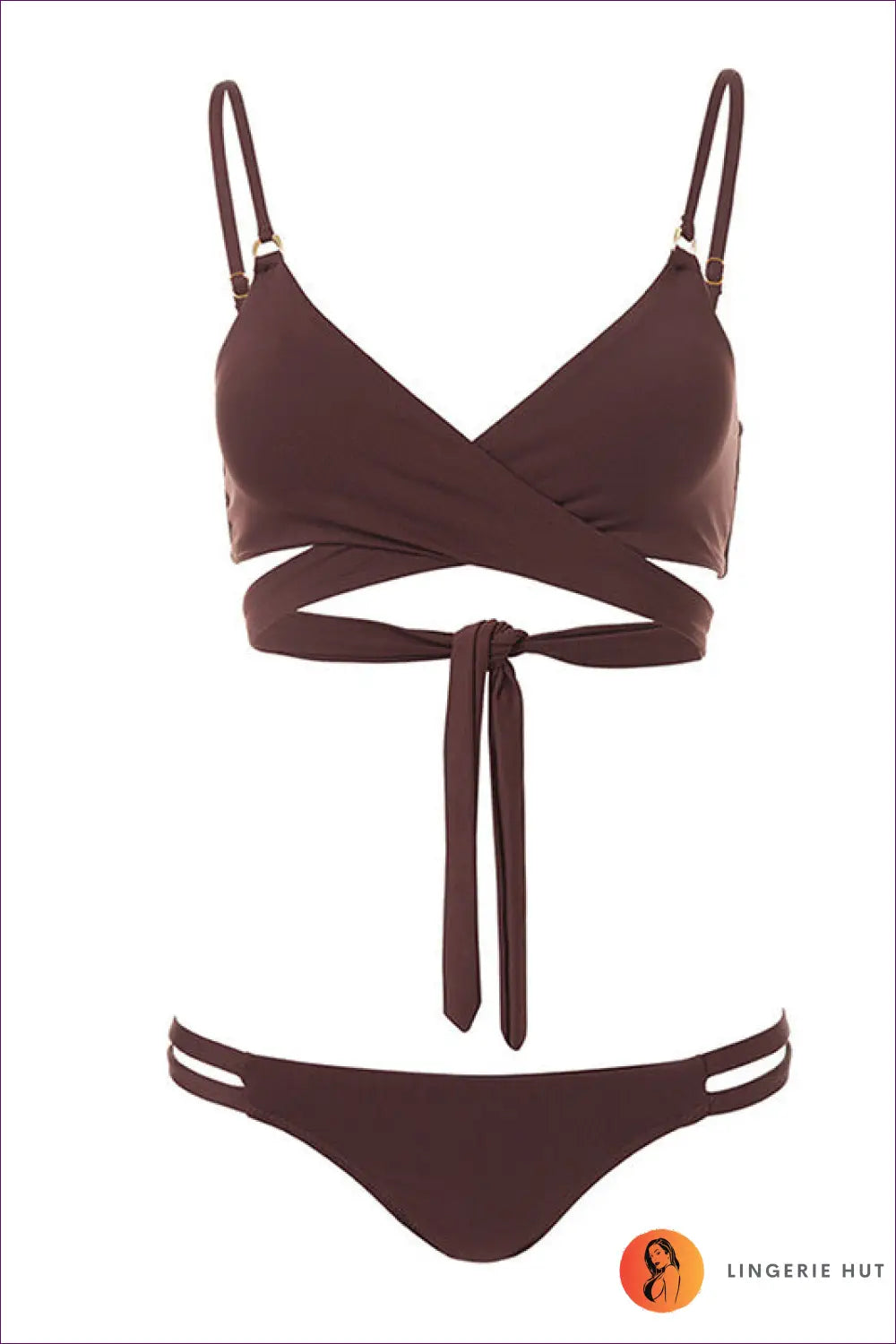 Wrap Front Bikini Set with Cut-out Detail - Sun-soaked Confidence - Lingerie Hut - Beachwear • Casual • Cutout
